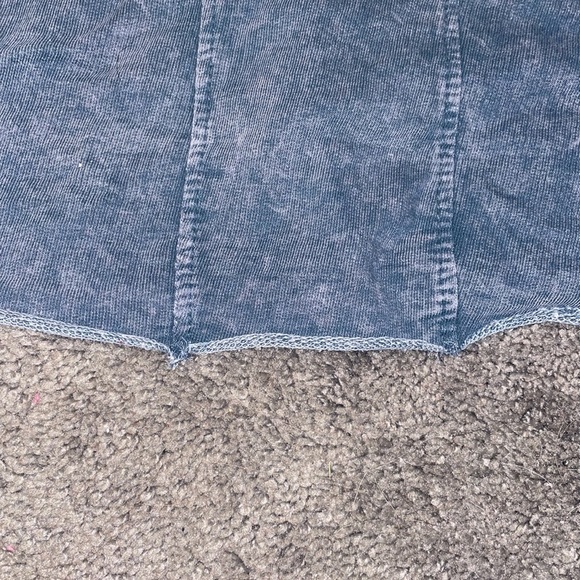 Blue long sleeve cropped hoodie - Picture 3 of 5